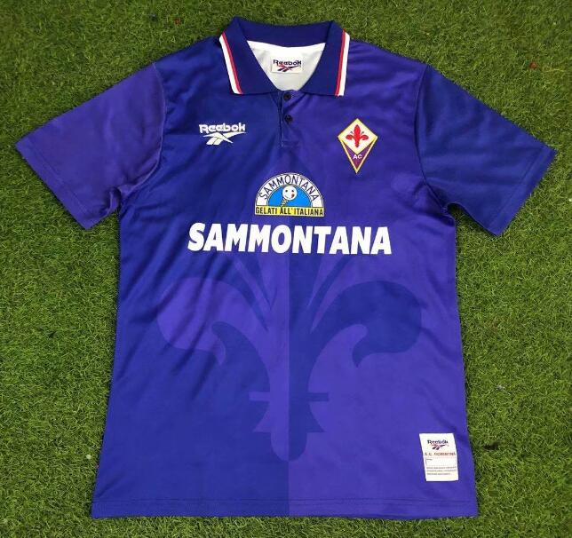 1995-96 Fiorentina Retro Home Kit Soccer Jersey